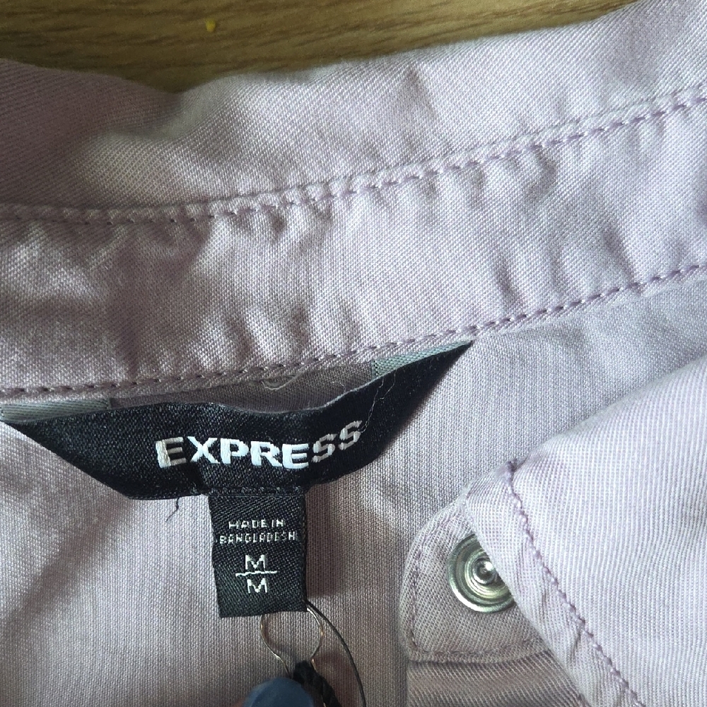 Express Soft Pink Collared Shirt - Picture 5 of 6